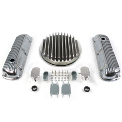 SBF 14” Deep Round/Finned Engine Dress Up kit~w/ Breathers (PCV) 289-351 - Part Number: VPA7AC84