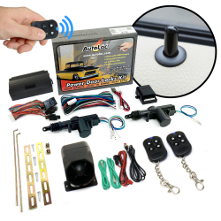 2 Door Power Central Lock Kit w/ Car Alarm Security System Remote Keyless Entry - Part Number: AUTCA2000