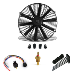 Super Cool Pack 8" Fan, Fixed Temp Switch & Harness - Part Number: ZIRZFK18N1