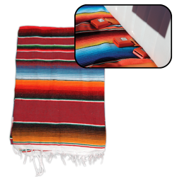 Hot Rod Interior Kit - Red Authentic Mexican Indian Blanket - Part Number: VPAINTRD