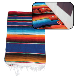Hot Rod Interior Kit - Blue Authentic Mexican Indian Blanket - Part Number: VPAINTBL