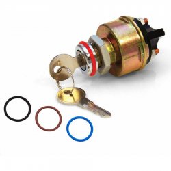 Ignition Switch with Retro Bezel and 4 Color Bands - Part Number: KICBKWAS2