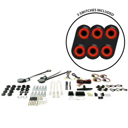 Universal Power Window Kits With Black Billet Aluminum Daytona Series Switches - Part Number: 10015254
