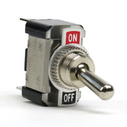 Heavy-Duty Toggle Switch - Chrome 10 Amp 12 VDC - Part Number: KICSW20
