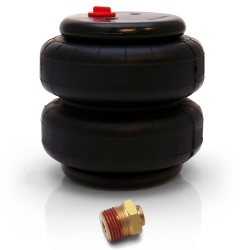 Single 2500 Lb Air Bag with 3/8" Push Tube x 1/2" NPT Fitting - Part Number: HEXAB3812