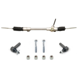 Mustang II Manual Steering Rack and Pinion with Tie Rod Ends and Hardware - Part Number: HEXSR2KIT
