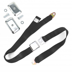 2 Pt Airplane Buckle Seat Belts with Flat Anchor Hardware - Part Number: 10309919