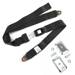2 Pt Push Button Buckle Seat Belts with Flat Anchor Hardware - Part Number: 10309917
