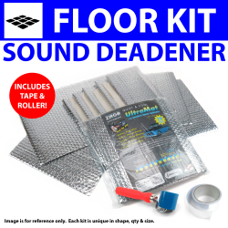 Heat & Sound Deadener Ford 1957 - 59 Floor Kit + Seam Tape, App Roller 28026Cm2 - Part Number: ZIR7A120