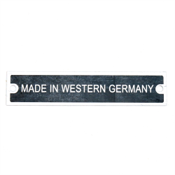 “Made in Western Germany” VIN Plate - Part Number: VPAVIN08