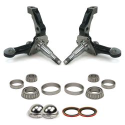 Stock Height Mustang II & Pinto Spindles with Bearings, Seals and Dust Caps - Part Number: HEXMIISPINBSD