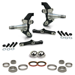 Pro Touring Dropped MII & Pinto Spindles with Bearings, Seals and Dust Caps - Part Number: HEXMIISPINBSD3