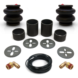 Universal Rear Air Bag Bracket Kit with 2600lb Air Bags, Line & Fittings - Part Number: HEXABB31B