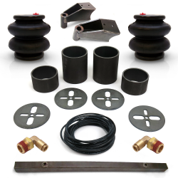 Universal Rear Air Bag Bracket Kit with Air Bags, Line, Fittings & Shock Mnts - Part Number: HEXABB31BR