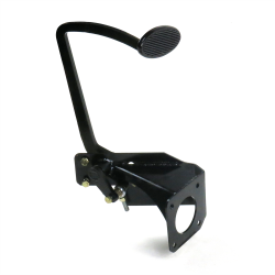 35-40 Ford OEM X-Frame Brake Pedal Bracket kit with Lg Oval Blk Pedal Pad - Part Number: HEXPKA77E1D