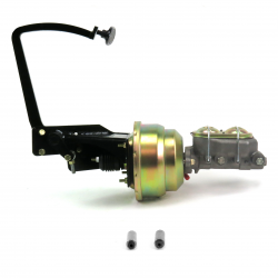35-40 Ford OEM X 8” Dual Brake Pedal kit Drum/Drum~Sm Oval Blk Pad - Part Number: HEXPKA77E70