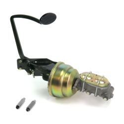 35-40 Ford OEM X 7” Single Brake Pedal kit Drum/Drum~Lg Oval Blk Pad - Part Number: HEXPKA77E5C
