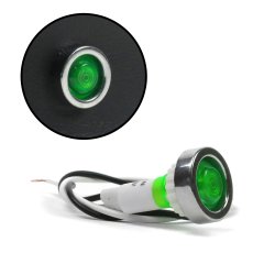 Green Indicator Light with Chrome RIng - Part Number: KICSWIND5GN
