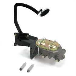 41-48 Ford Manual Brake Pedal kit Disc/Drum~Sm Oval Chr Pad - Part Number: HEXPKA77EF2