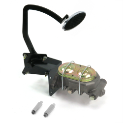 41-48 Ford Manual Brake Pedal kit Disc/Drum~Lg Oval Chr Pad - Part Number: HEXPKA77EF3
