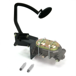 41-48 Ford Manual Brake Pedal kit Disc/Drum~Lg Oval Blk Pad - Part Number: HEXPKA77EF6