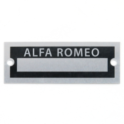 Blank Data Vin Plate - Alfa Romeo - Part Number: VPAVIN14
