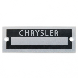 Blank Data Vin Plate - Chrysler - Part Number: VPAVIN27