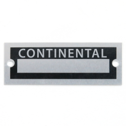 Blank Data Vin Plate - Continental - Part Number: VPAVIN30