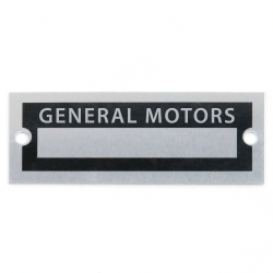 Blank Data Vin Plate - General Motors - Part Number: VPAVIN41