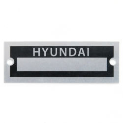 Blank Data Vin Plate - Hyundai - Part Number: VPAVIN49