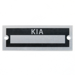 Blank Data Vin Plate - Kia - Part Number: VPAVIN55