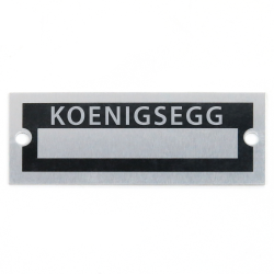 Blank Data Vin Plate - Koenigsegg - Part Number: VPAVIN56