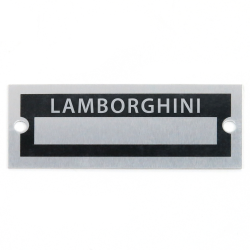 Blank Data Vin Plate - Lamborghini - Part Number: VPAVIN58
