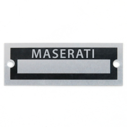 Blank Data Vin Plate - Maserati - Part Number: VPAVIN63