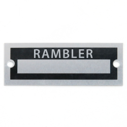 Blank Data Vin Plate - Rambler - Part Number: VPAVIN81