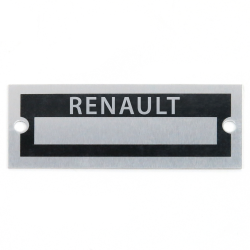 Blank Data Vin Plate - Renault - Part Number: VPAVIN82