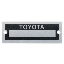 Blank Data Vin Plate - Toyota - Part Number: VPAVIN96