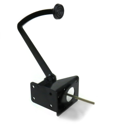 Universal Frame Mnt Brake Pedal Bracket kit with 3in Rubber Pedal Pad - Part Number: HEXPKA77FDD
