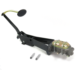 49-54 Chevy Car Manual Brake Pedal kit Disc/Drum~Lg Oval Blk Pad - Part Number: HEXPKA79249