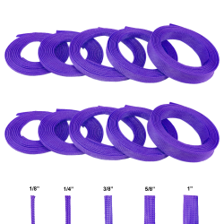 Purple Ultra Wrap Wire Loom Variety Pack - 100 Feet Total - Part Number: KIC7ACE1