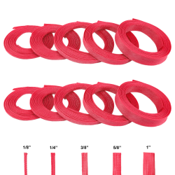 Neon Red Ultra Wrap Wire Loom Variety Pack - 100 Feet Total
 - Part Number: KIC7ACE4