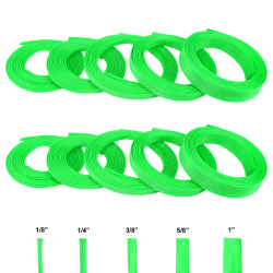 Neon Green Ultra Wrap Wire Loom Variety Pack - 100 Feet Total
 - Part Number: KIC7ACE6