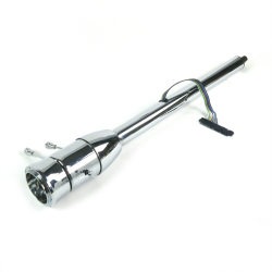 33" Chrome Steering Column - Column Shift with 9 Hole Wheel Adapter - Part Number: HEX7AD35