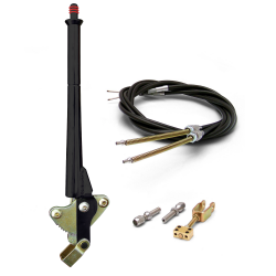 Black Transmission Mount Emergency Hand Brake Kit ~ 16" w/ Cable Kit - Part Number: ASC7ADA4