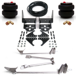 Rear Triangulated Four Link with Bolt On Axle Air Ride Bracket Kit 2600lb Bags - Part Number: HEXABB26TTK4