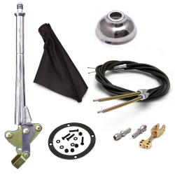 16” Trans Mnt Emergency Hand Brake ~ Black Boot, Black Ring, Cap and Cable Kit - Part Number: ASC7ADB3