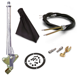 16” Trans Mnt Emergency Hand Brake ~ Black Boot, Black Ring and Cable Kit - Part Number: ASC7ADCB