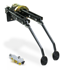 Univ Adj FW 7” Single Brake Dual Pedal kit Disc/Drum~3in Rubber Pad - Part Number: HEXPKA792F2