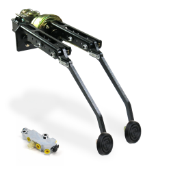 Univ Adj FW 7” Dual Brake Pedal kit Disc/Drum~3in Rubber Pad - Part Number: HEXPKA792C8
