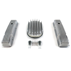 SBC 12” Deep Oval/Tall Finned Engine Dress Up kit~Holes No Breathers - Part Number: VPA7AC34
